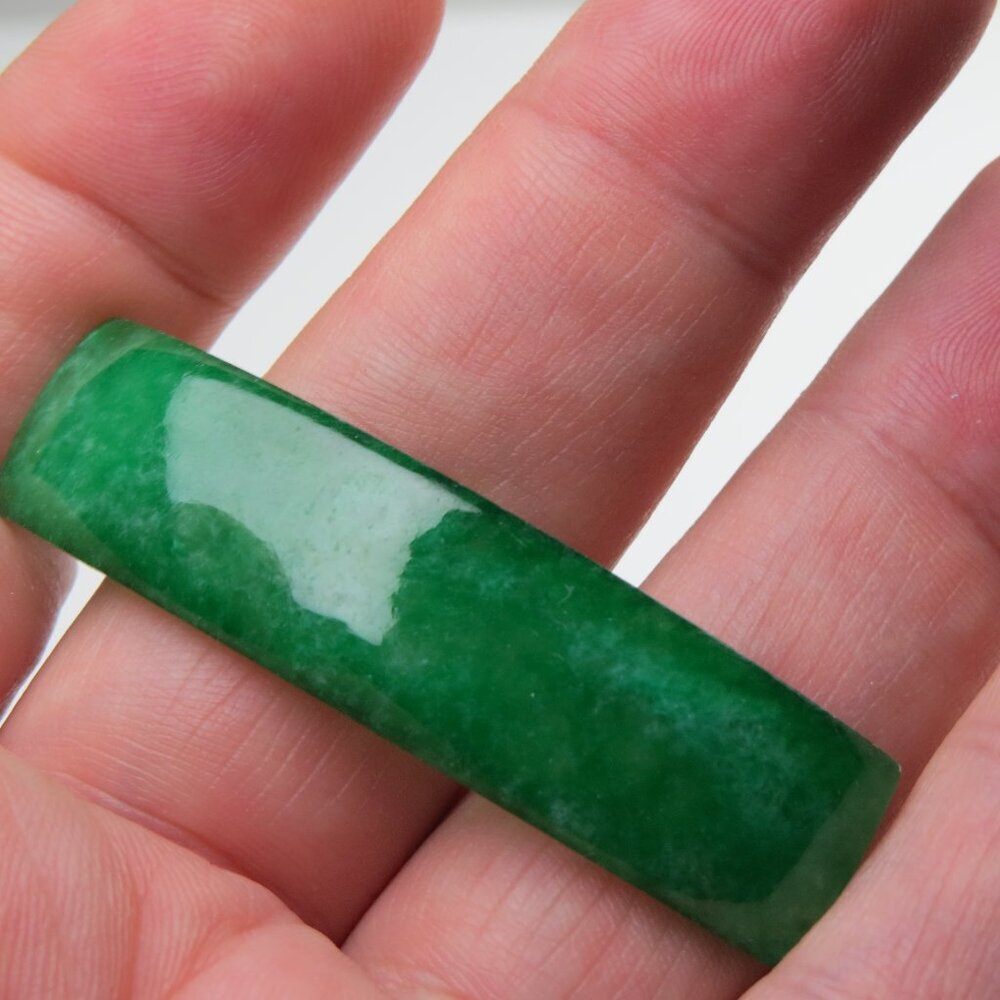 Natural Jade carved piece for ID bracelet or name  plate